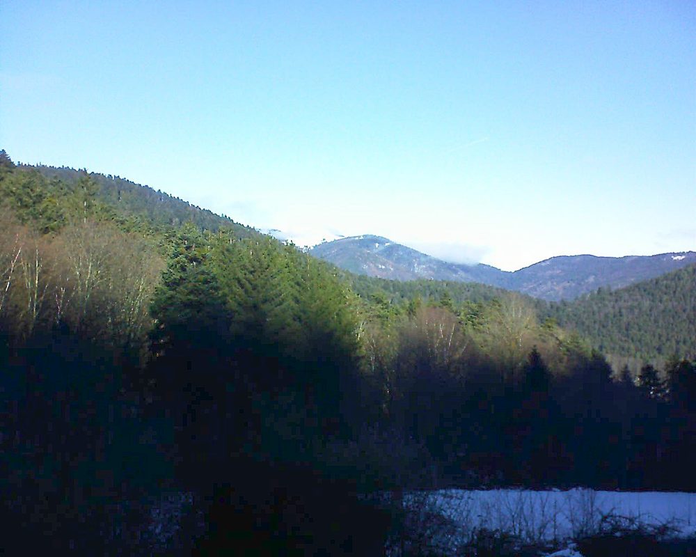 Le petit ballon vu depuis le Domaine Langmatt à Murbach le 13.12.2021 à 11:30 Le petit ballon (Alsace, Vosges) le 13.12.2021 à 11:30