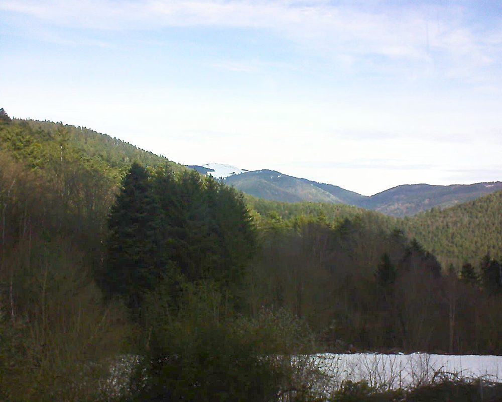 Le petit ballon vu depuis le Domaine Langmatt à Murbach le 14.12.2021 à 11:15 Le petit ballon (Alsace, Vosges) le 14.12.2021 à 11:15