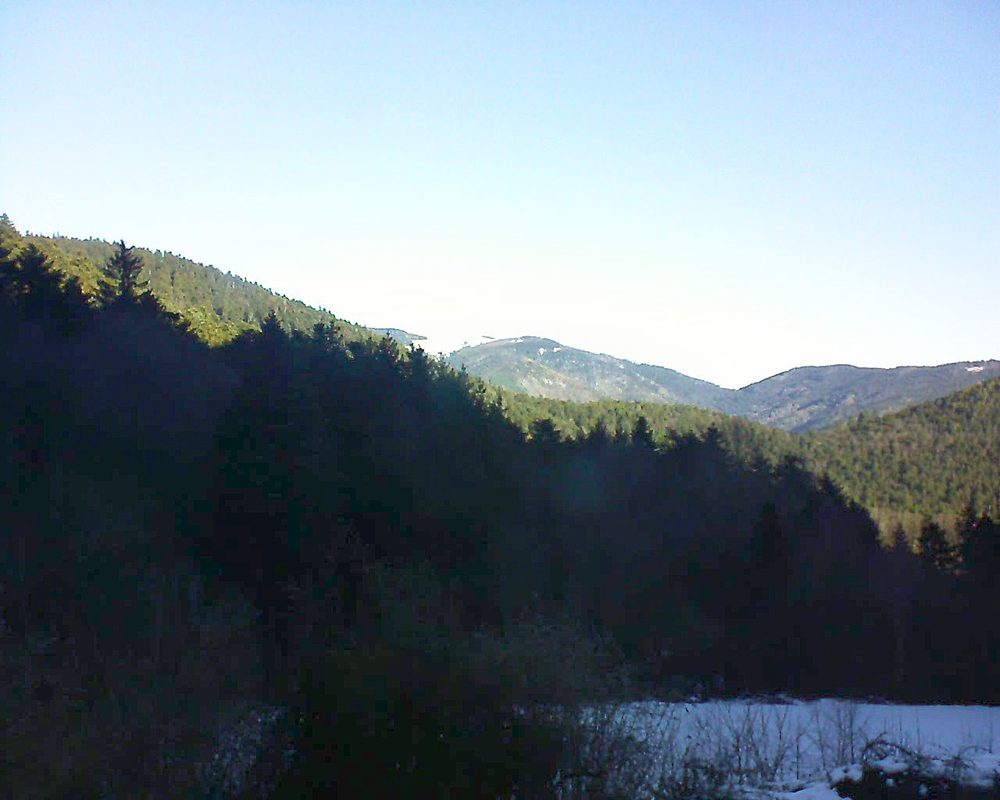 Le petit ballon vu depuis le Domaine Langmatt à Murbach le 14.01.2022 à 10:30 Le petit ballon (Alsace, Vosges) le 14.01.2022 à 10:30