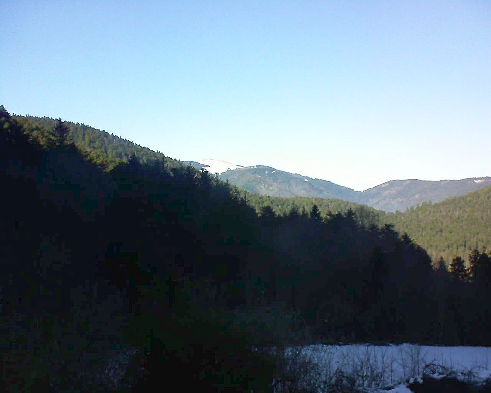 Le petit ballon vu depuis le Domaine Langmatt à Murbach le 14.01.2022 à 14:30 Le petit ballon (Alsace, Vosges) le 14.01.2022 à 14:30