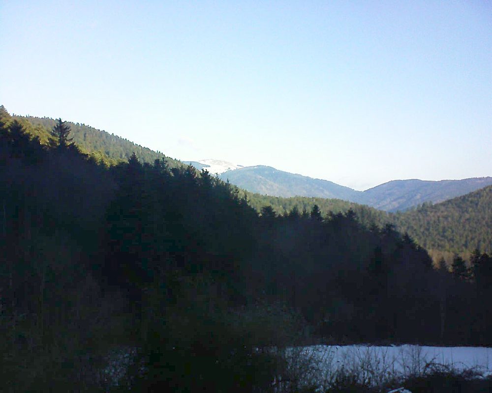Le petit ballon vu depuis le Domaine Langmatt à Murbach le 19.01.2022 à 10:15 Le petit ballon (Alsace, Vosges) le 19.01.2022 à 10:15