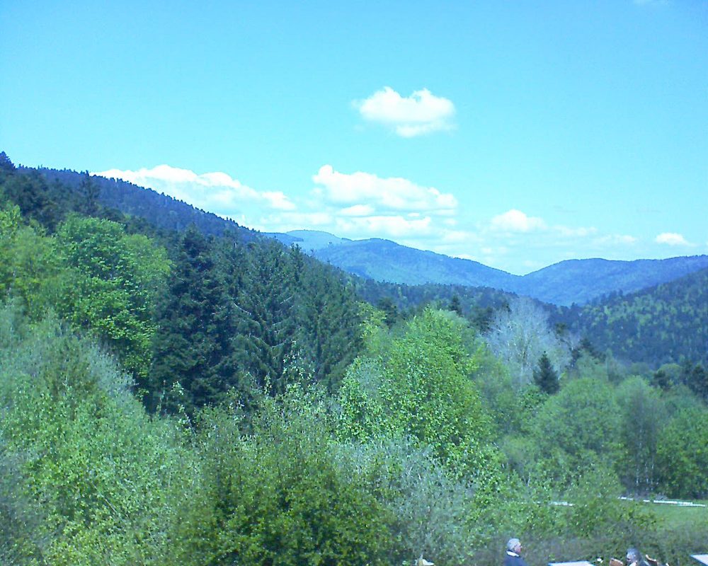 Le petit ballon vu depuis le Domaine Langmatt à Murbach le 07.05.2022 à 13:30 Le petit ballon (Alsace, Vosges) le 07.05.2022 à 13:30