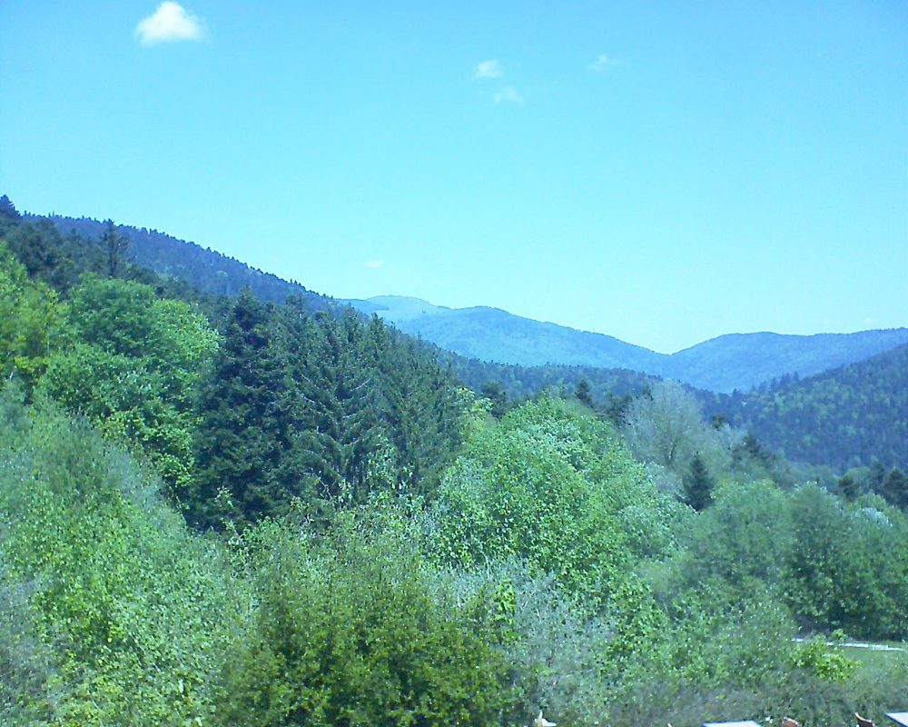 Le petit ballon vu depuis le Domaine Langmatt à Murbach le 11.05.2022 à 12:45 Le petit ballon (Alsace, Vosges) le 11.05.2022 à 12:45