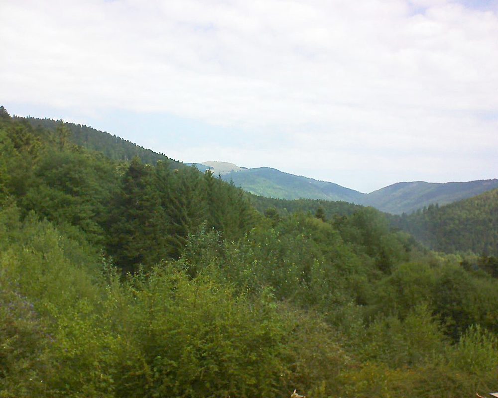 Le petit ballon vu depuis le Domaine Langmatt à Murbach le 06.08.2022 à 11:45 Le petit ballon (Alsace, Vosges) le 06.08.2022 à 11:45