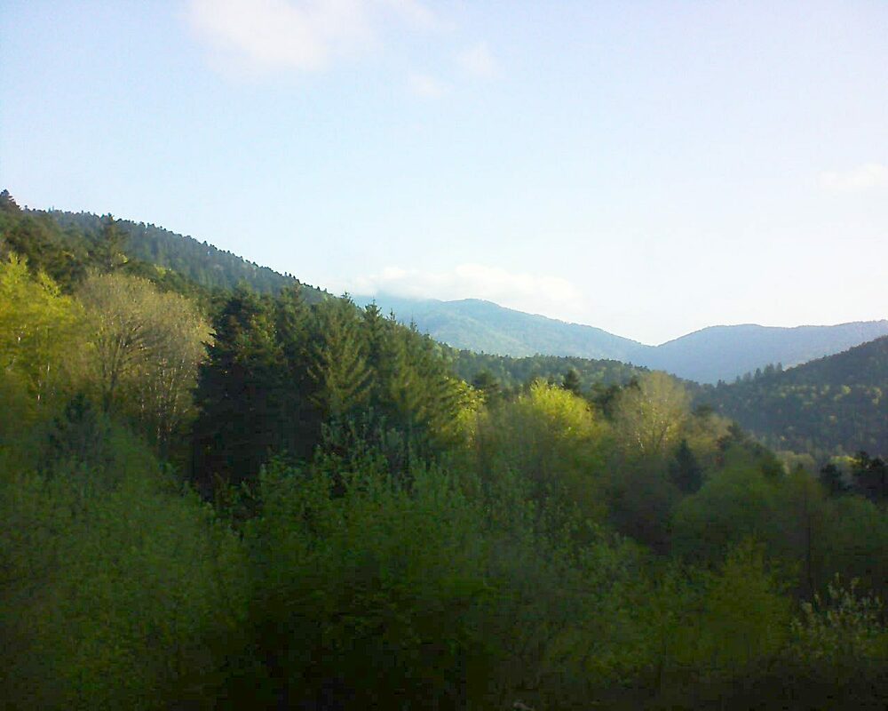 Le petit ballon vu depuis le Domaine Langmatt à Murbach le 03.05.2023 à 08:00 Le petit ballon (Alsace, Vosges) le 03.05.2023 à 08:00