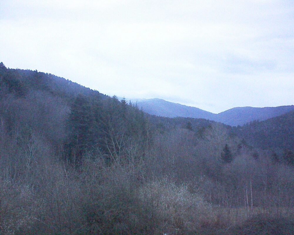 Le petit ballon vu depuis le Domaine Langmatt à Murbach le 27.02.2024 à 07:30 Le petit ballon (Alsace, Vosges) le 27.02.2024 à 07:30