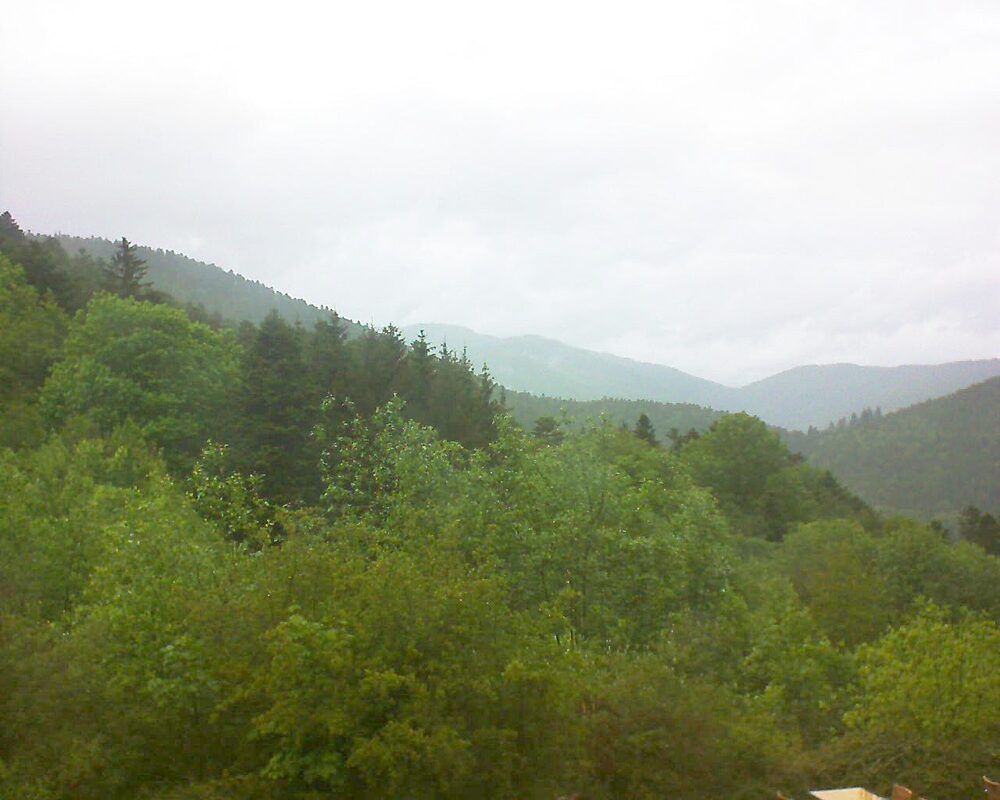 Le petit ballon vu depuis le Domaine Langmatt à Murbach le 17.05.2024 à 17:00 Le petit ballon (Alsace, Vosges) le 17.05.2024 à 17:00