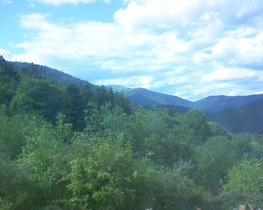 Le petit ballon vu depuis le Domaine Langmatt à Murbach le 28.05.2024 à 17:15 Le petit ballon (Alsace, Vosges) le 28.05.2024 à 17:15