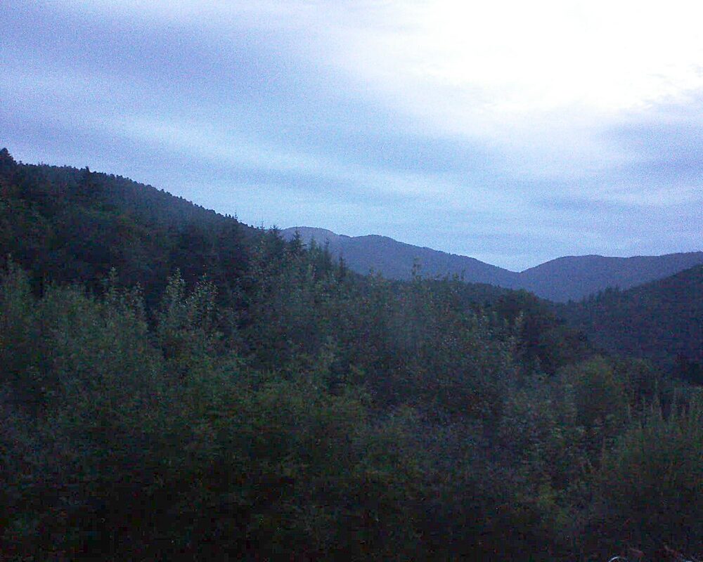 Le petit ballon vu depuis le Domaine Langmatt à Murbach le 26.07.2024 à 05:45 Le petit ballon (Alsace, Vosges) le 26.07.2024 à 05:45
