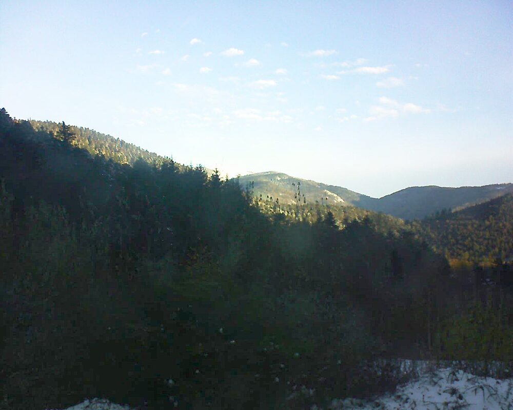 Le petit ballon vu depuis le Domaine Langmatt à Murbach le 23.11.2024 à 08:30 Le petit ballon (Alsace, Vosges) le 23.11.2024 à 08:30
