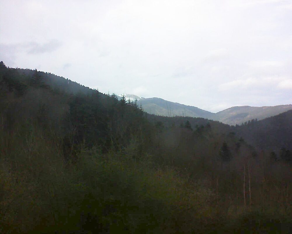 Le petit ballon vu depuis le Domaine Langmatt à Murbach le 05.01.2025 à 13:45 Le petit ballon (Alsace, Vosges) le 05.01.2025 à 13:45
