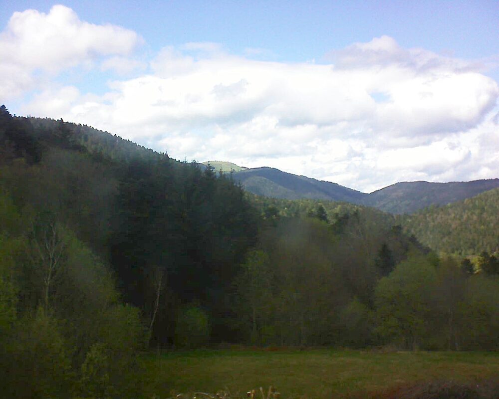 Le petit ballon vu depuis le Domaine Langmatt à Murbach le 15.04.2025 à 16:45 Le petit ballon (Alsace, Vosges) le 15.04.2025 à 16:45