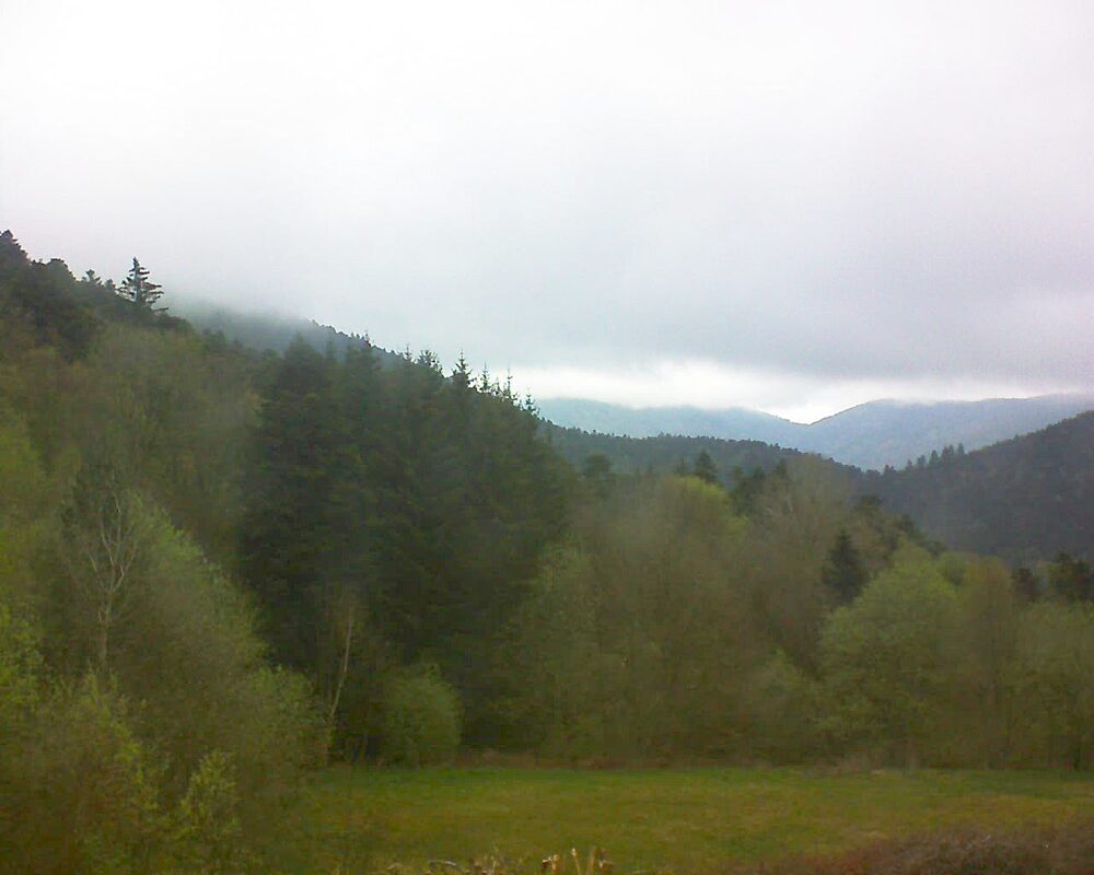 Le petit ballon vu depuis le Domaine Langmatt à Murbach le 18.04.2025 à 17:45 Le petit ballon (Alsace, Vosges) le 18.04.2025 à 17:45