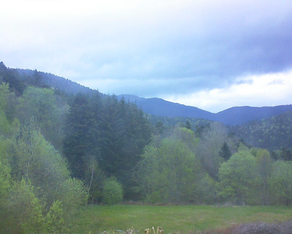 Le petit ballon vu depuis le Domaine Langmatt à Murbach le 23.04.2025 à 18:45 Le petit ballon (Alsace, Vosges) le 23.04.2025 à 18:45