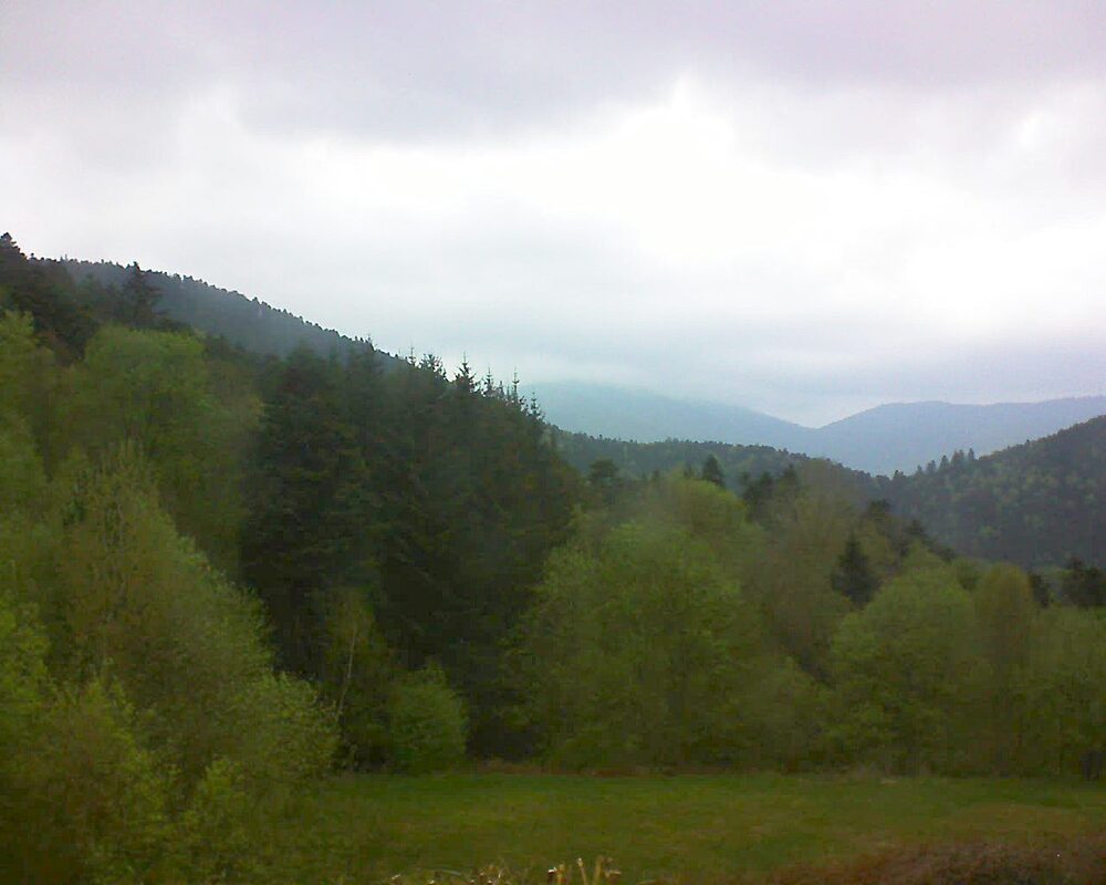 Le petit ballon vu depuis le Domaine Langmatt à Murbach le 26.04.2025 à 16:30 Le petit ballon (Alsace, Vosges) le 26.04.2025 à 16:30