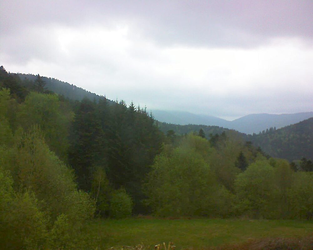 Le petit ballon vu depuis le Domaine Langmatt à Murbach le 26.04.2025 à 17:15 Le petit ballon (Alsace, Vosges) le 26.04.2025 à 17:15