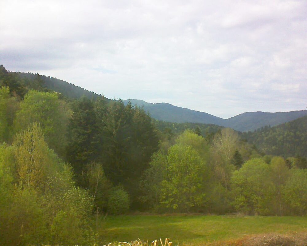 Le petit ballon vu depuis le Domaine Langmatt à Murbach le 27.04.2025 à 17:15 Le petit ballon (Alsace, Vosges) le 27.04.2025 à 17:15