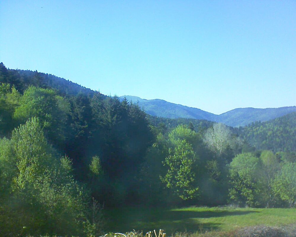 Le petit ballon vu depuis le Domaine Langmatt à Murbach le 30.04.2025 à 17:45 Le petit ballon (Alsace, Vosges) le 30.04.2025 à 17:45