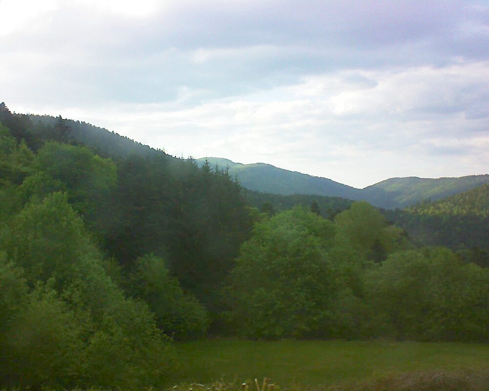 Le petit ballon vu depuis le Domaine Langmatt à Murbach le 09.05.2025 à 19:30 Le petit ballon (Alsace, Vosges) le 09.05.2025 à 19:30