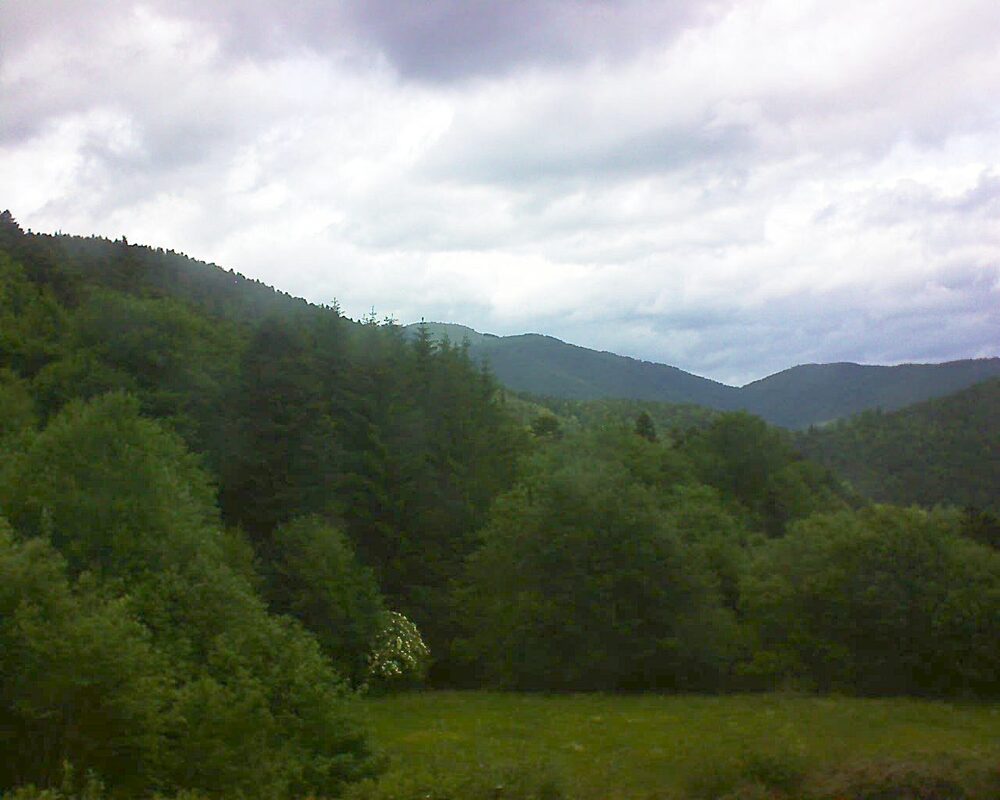Le petit ballon vu depuis le Domaine Langmatt à Murbach le 06.06.2025 à 14:00 Le petit ballon (Alsace, Vosges) le 06.06.2025 à 14:00