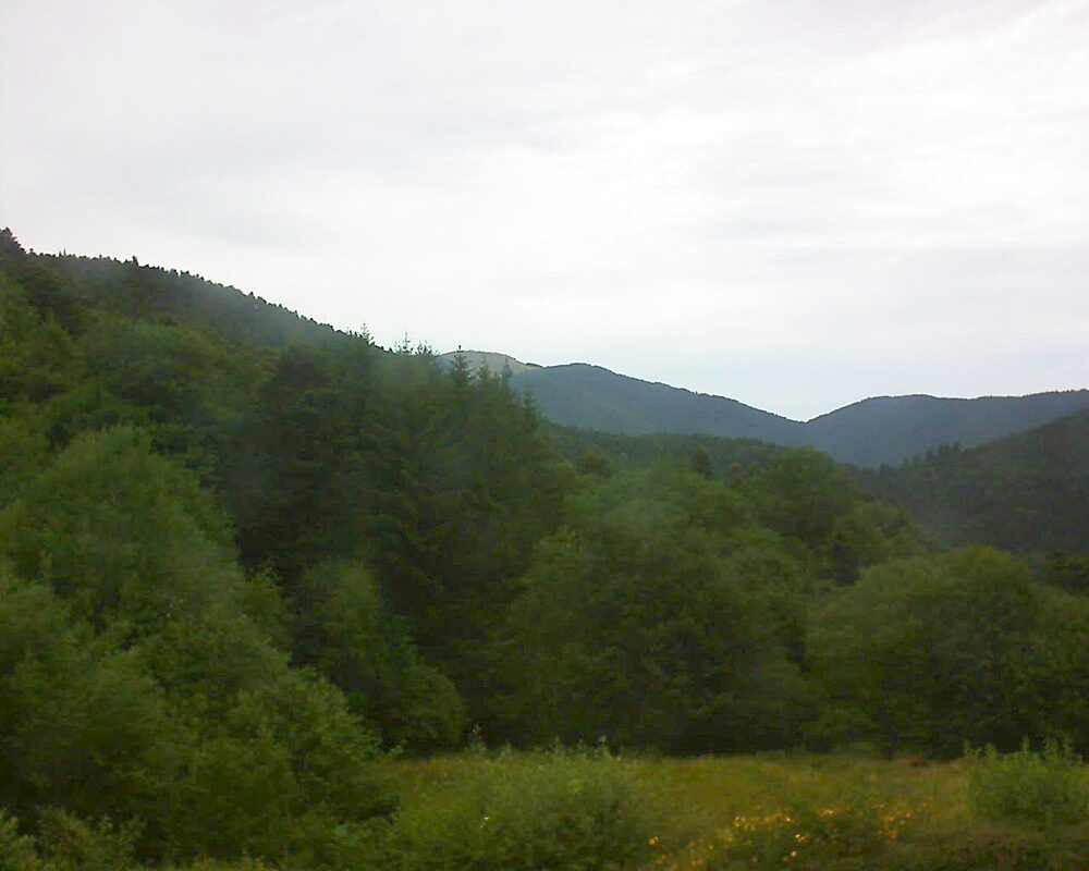 Le petit ballon vu depuis le Domaine Langmatt à Murbach le 06.07.2025 à 09:00 Le petit ballon (Alsace, Vosges) le 06.07.2025 à 09:00