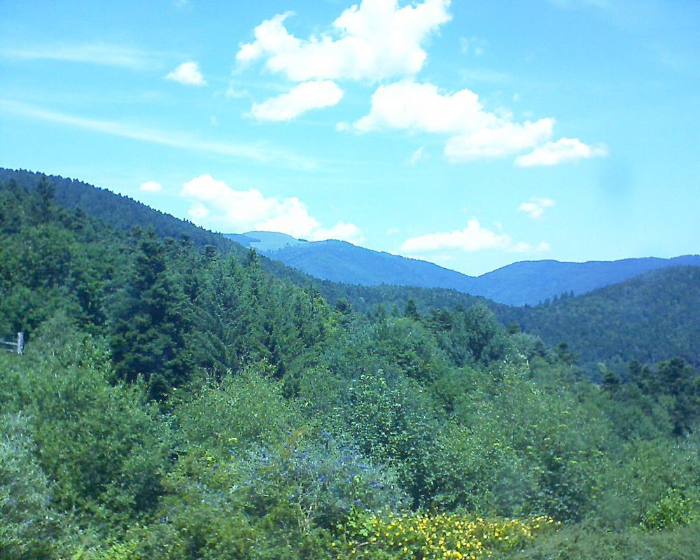 Le petit ballon vu depuis le Domaine Langmatt à Murbach le 06.07.2017 à 13:15 Le petit ballon (Alsace, Vosges) le 06.07.2017 à 13:15