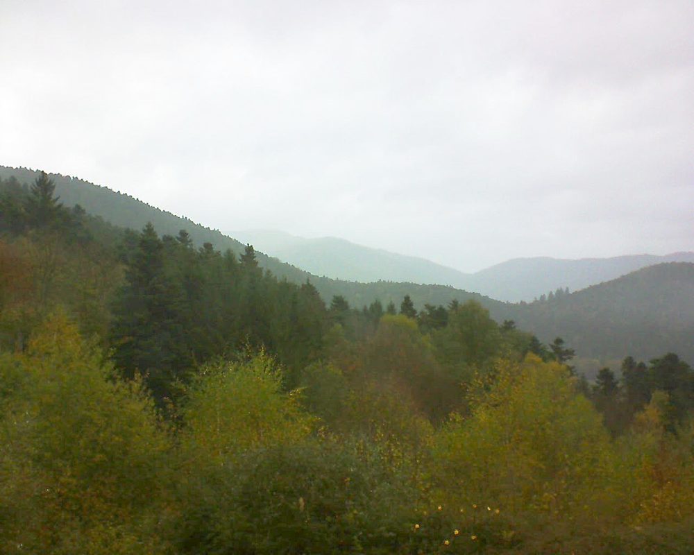 Le petit ballon vu depuis le Domaine Langmatt à Murbach le 23.10.2017 à 15:15 Le petit ballon (Alsace, Vosges) le 23.10.2017 à 15:15