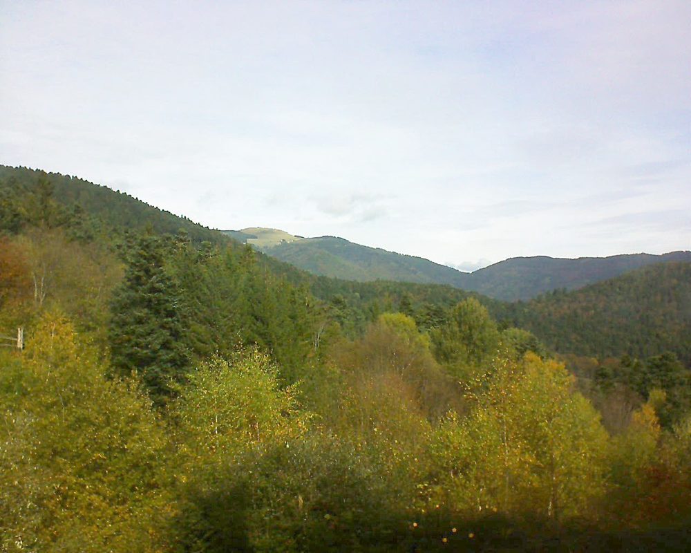 Le petit ballon vu depuis le Domaine Langmatt à Murbach le 24.10.2017 à 12:15 Le petit ballon (Alsace, Vosges) le 24.10.2017 à 12:15