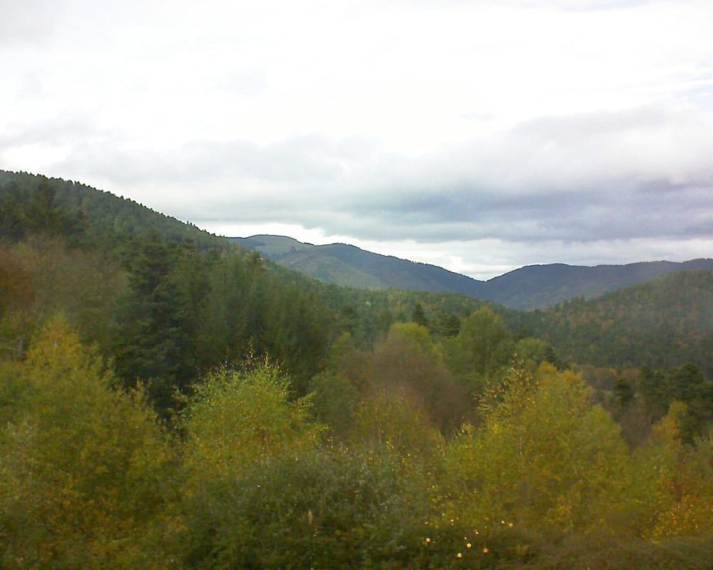 Le petit ballon vu depuis le Domaine Langmatt à Murbach le 24.10.2017 à 15:00 Le petit ballon (Alsace, Vosges) le 24.10.2017 à 15:00