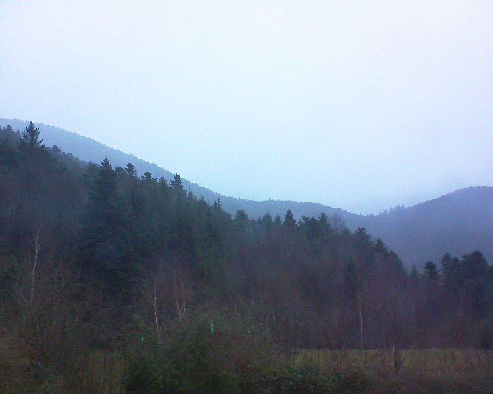Le petit ballon vu depuis le Domaine Langmatt à Murbach le 01.01.2018 à 16:30 Le petit ballon (Alsace, Vosges) le 01.01.2018 à 16:30