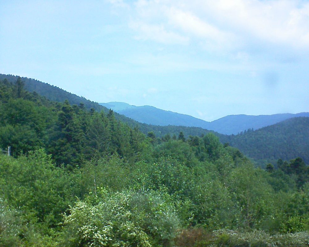 Le petit ballon vu depuis le Domaine Langmatt à Murbach le 28.05.2018 à 12:00 Le petit ballon (Alsace, Vosges) le 28.05.2018 à 12:00
