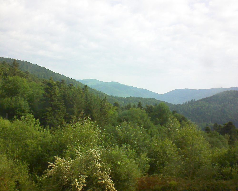 Le petit ballon vu depuis le Domaine Langmatt à Murbach le 04.06.2018 à 09:00 Le petit ballon (Alsace, Vosges) le 04.06.2018 à 09:00
