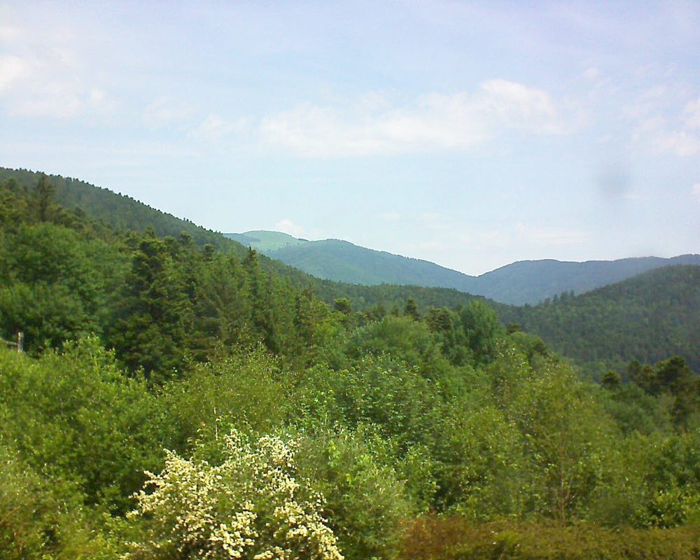 Le petit ballon vu depuis le Domaine Langmatt à Murbach le 04.06.2018 à 11:45 Le petit ballon (Alsace, Vosges) le 04.06.2018 à 11:45