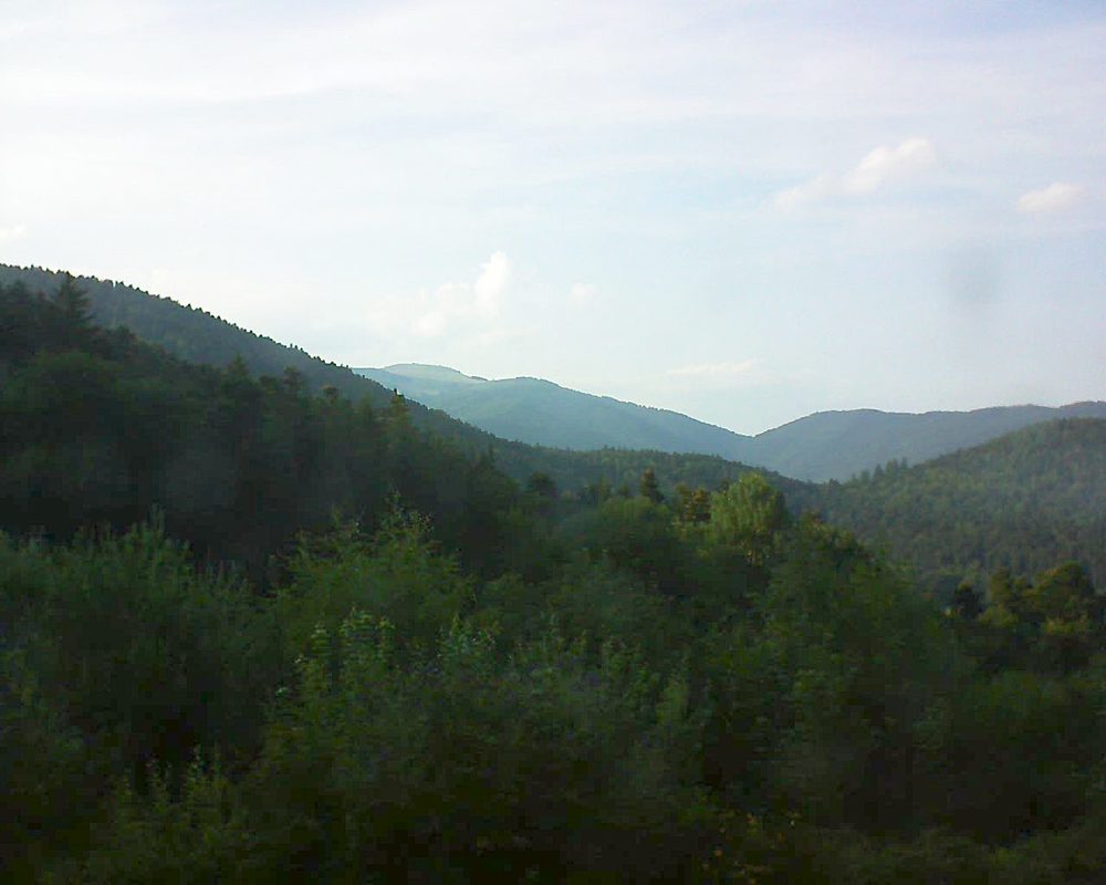 Le petit ballon vu depuis le Domaine Langmatt à Murbach le 18.07.2018 à 19:00 Le petit ballon (Alsace, Vosges) le 18.07.2018 à 19:00