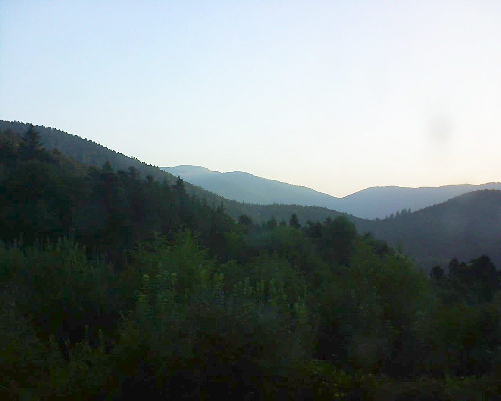 Le petit ballon vu depuis le Domaine Langmatt à Murbach le 03.08.2018 à 06:45 Le petit ballon (Alsace, Vosges) le 03.08.2018 à 06:45
