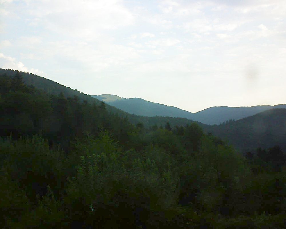 Le petit ballon vu depuis le Domaine Langmatt à Murbach le 07.08.2018 à 07:30 Le petit ballon (Alsace, Vosges) le 07.08.2018 à 07:30