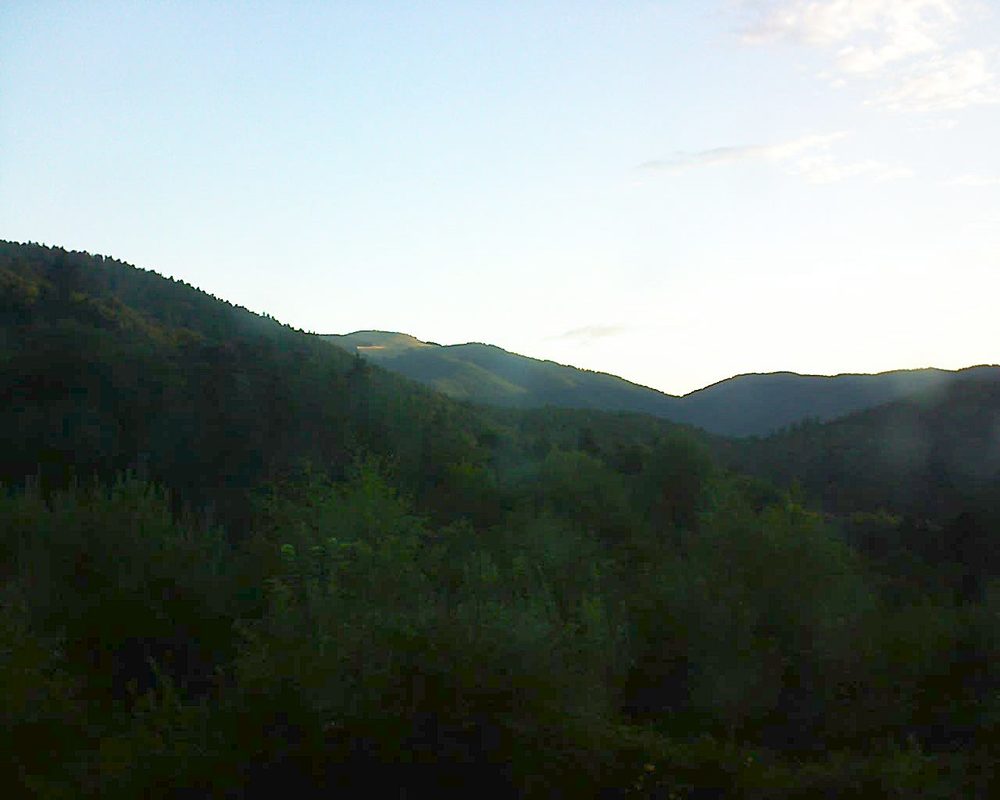Le petit ballon vu depuis le Domaine Langmatt à Murbach le 10.08.2018 à 06:45 Le petit ballon (Alsace, Vosges) le 10.08.2018 à 06:45