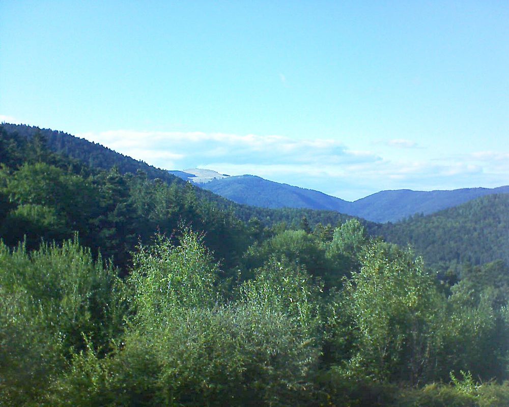 Le petit ballon vu depuis le Domaine Langmatt à Murbach le 14.08.2018 à 18:00 Le petit ballon (Alsace, Vosges) le 14.08.2018 à 18:00