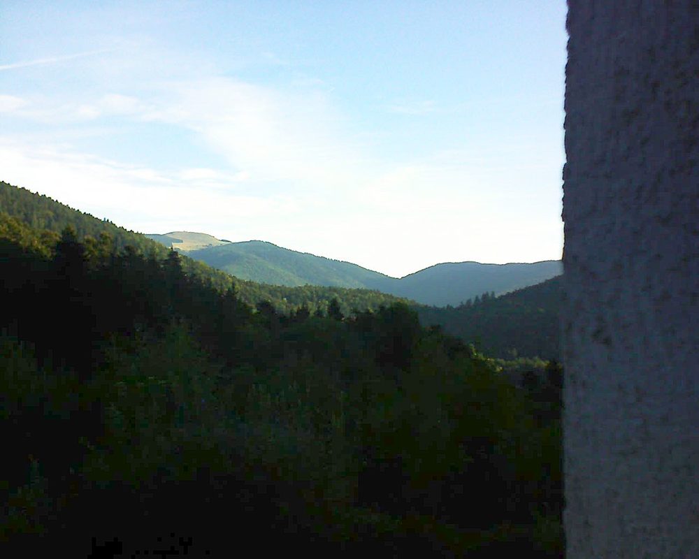Le petit ballon vu depuis le Domaine Langmatt à Murbach le 17.08.2018 à 07:45 Le petit ballon (Alsace, Vosges) le 17.08.2018 à 07:45