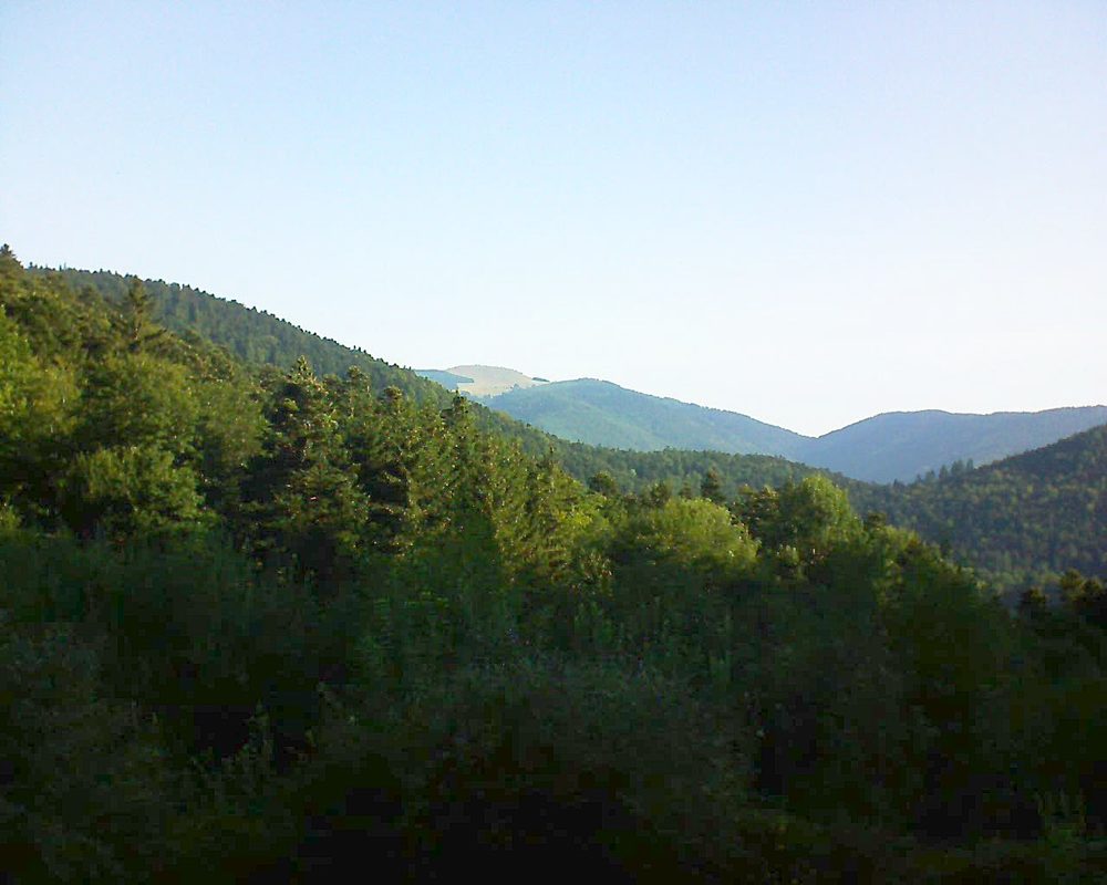 Le petit ballon vu depuis le Domaine Langmatt à Murbach le 22.08.2018 à 08:45 Le petit ballon (Alsace, Vosges) le 22.08.2018 à 08:45