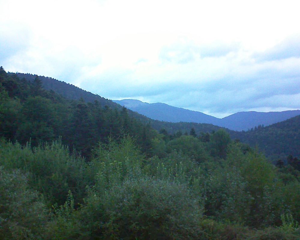 Le petit ballon vu depuis le Domaine Langmatt à Murbach le 24.08.2018 à 06:45 Le petit ballon (Alsace, Vosges) le 24.08.2018 à 06:45