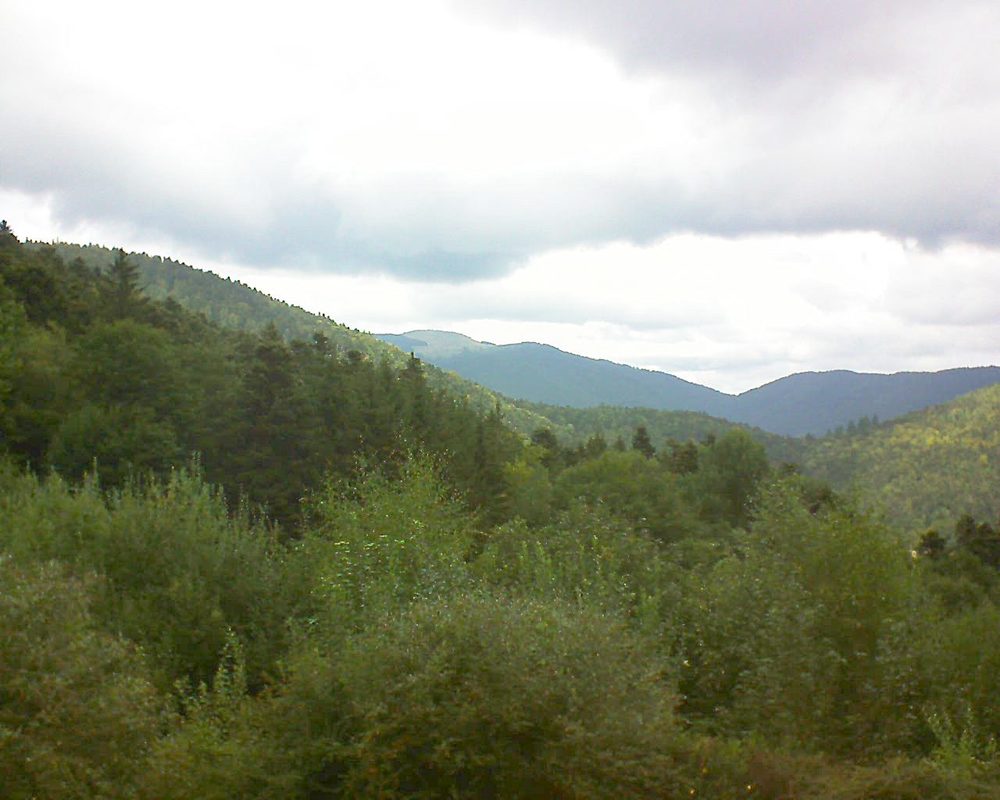 Le petit ballon vu depuis le Domaine Langmatt à Murbach le 30.08.2018 à 14:00 Le petit ballon (Alsace, Vosges) le 30.08.2018 à 14:00