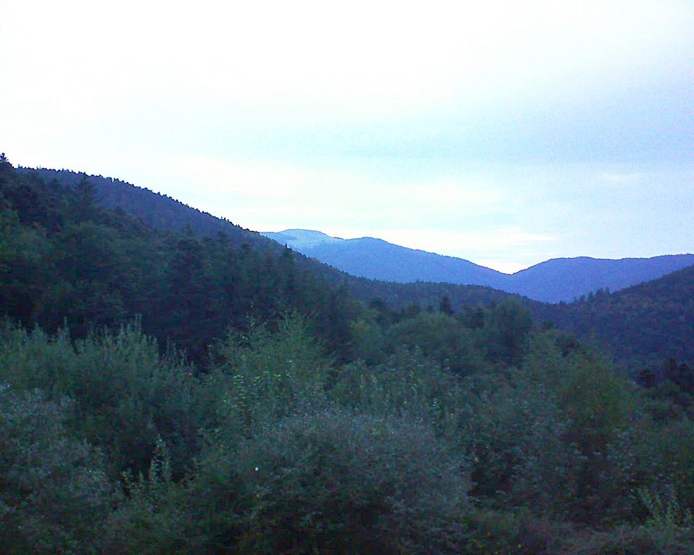 Le petit ballon vu depuis le Domaine Langmatt à Murbach le 02.09.2018 à 07:00 Le petit ballon (Alsace, Vosges) le 02.09.2018 à 07:00