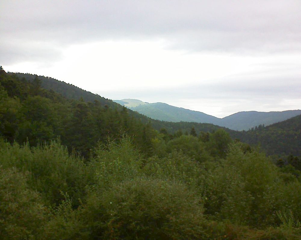Le petit ballon vu depuis le Domaine Langmatt à Murbach le 02.09.2018 à 13:00 Le petit ballon (Alsace, Vosges) le 02.09.2018 à 13:00