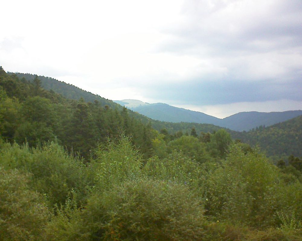Le petit ballon vu depuis le Domaine Langmatt à Murbach le 06.09.2018 à 15:30 Le petit ballon (Alsace, Vosges) le 06.09.2018 à 15:30