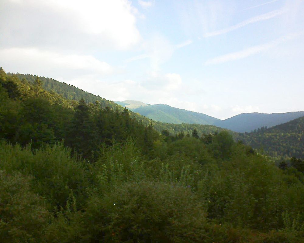 Le petit ballon vu depuis le Domaine Langmatt à Murbach le 07.09.2018 à 08:30 Le petit ballon (Alsace, Vosges) le 07.09.2018 à 08:30