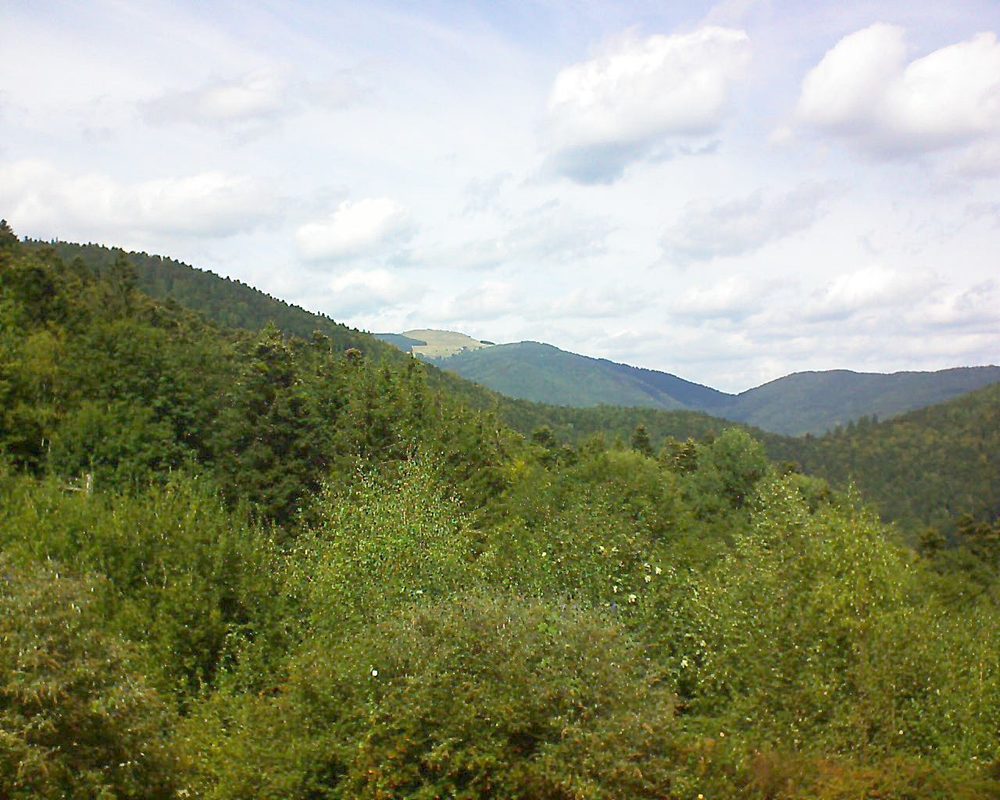 Le petit ballon vu depuis le Domaine Langmatt à Murbach le 07.09.2018 à 13:45 Le petit ballon (Alsace, Vosges) le 07.09.2018 à 13:45