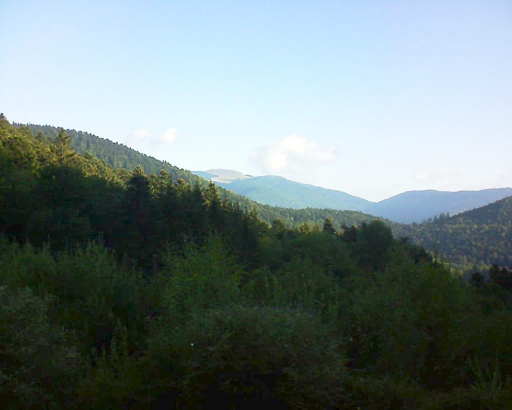 Le petit ballon vu depuis le Domaine Langmatt à Murbach le 08.09.2018 à 08:45 Le petit ballon (Alsace, Vosges) le 08.09.2018 à 08:45