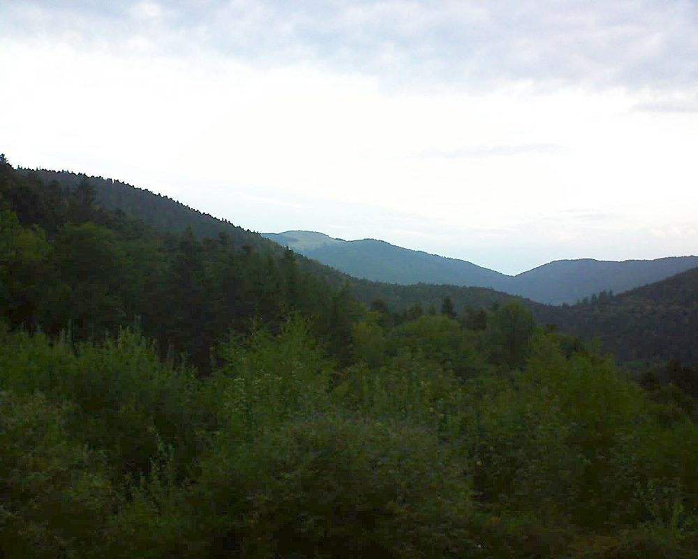 Le petit ballon vu depuis le Domaine Langmatt à Murbach le 13.09.2018 à 07:15 Le petit ballon (Alsace, Vosges) le 13.09.2018 à 07:15
