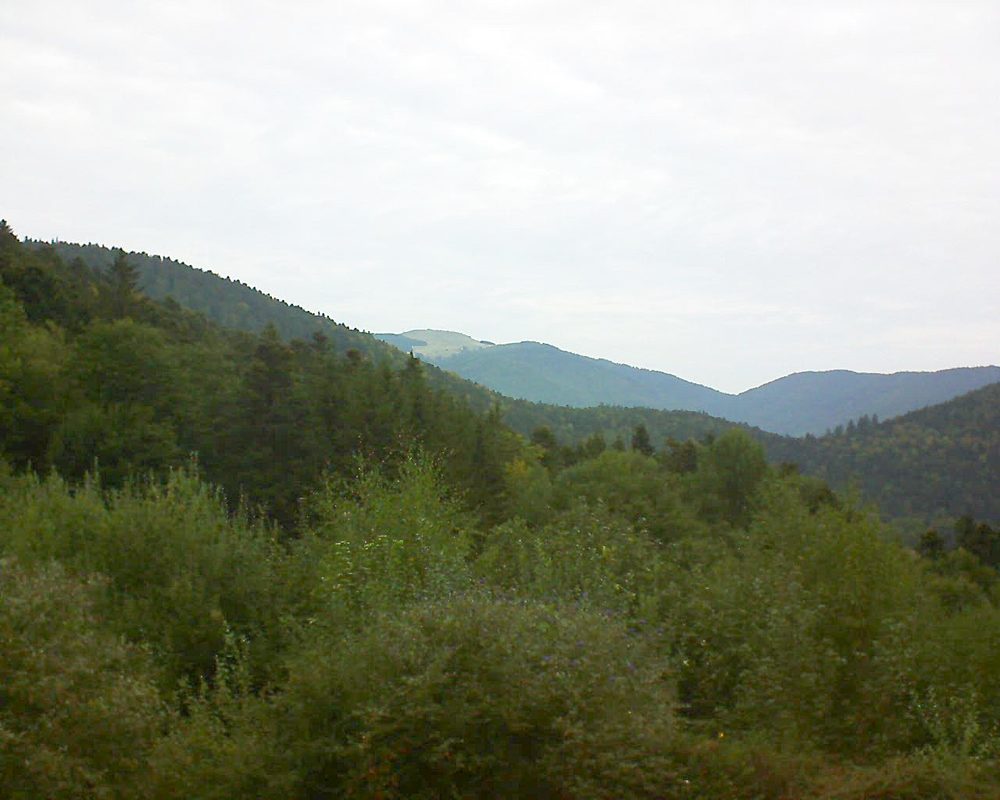 Le petit ballon vu depuis le Domaine Langmatt à Murbach le 13.09.2018 à 10:00 Le petit ballon (Alsace, Vosges) le 13.09.2018 à 10:00